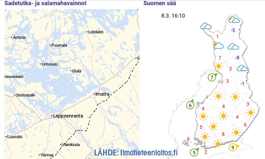 Ensimmäinen oikea kevätpäivä suununtaina 8.3.2026